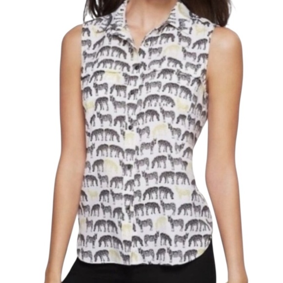 Talbots Tops - Talbots Sleeveless Zebra Print Blouse 12P